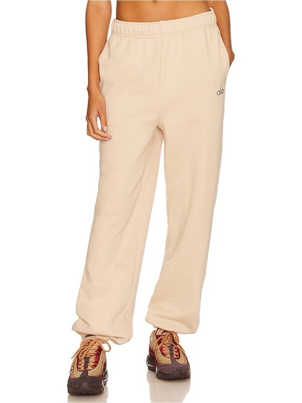 ALO Yoga Size XXS Accolade Sweatpants Cream Beige Pull-On Joggers
